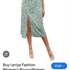 Inspired Hearts Asymmetrical Green Floral Dress